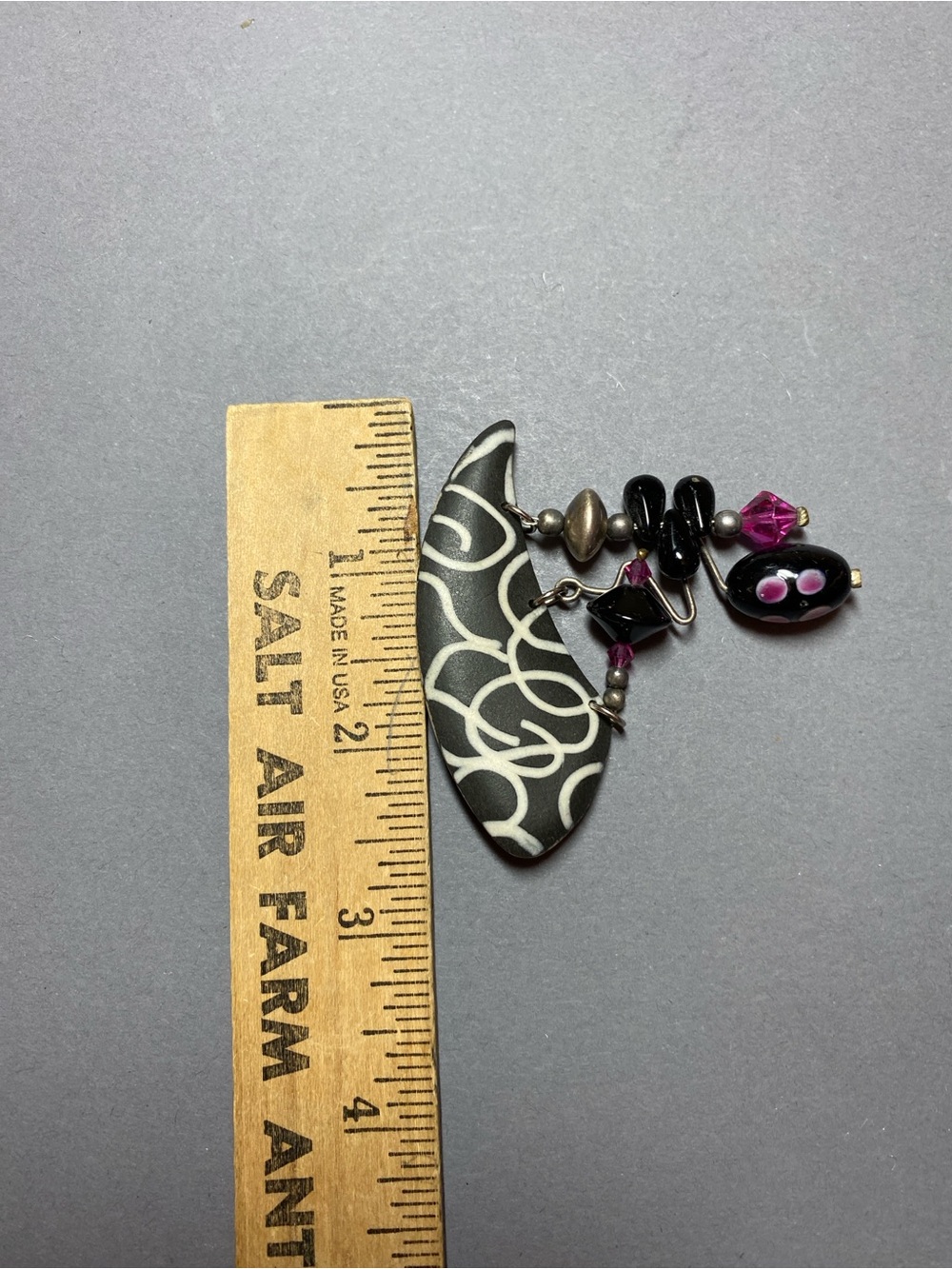 Vintage 90s artisan brooch pin - Picture 4 of 5